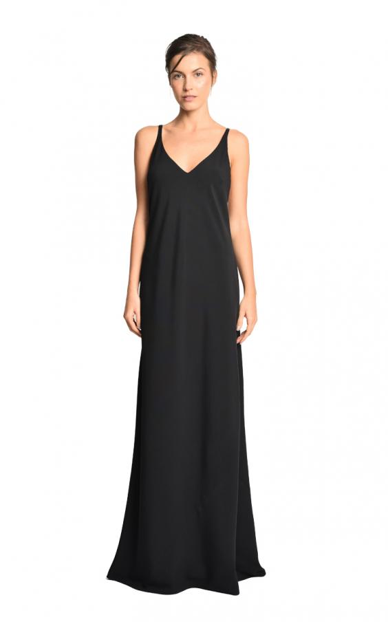 Black Saddlery Long Dress 