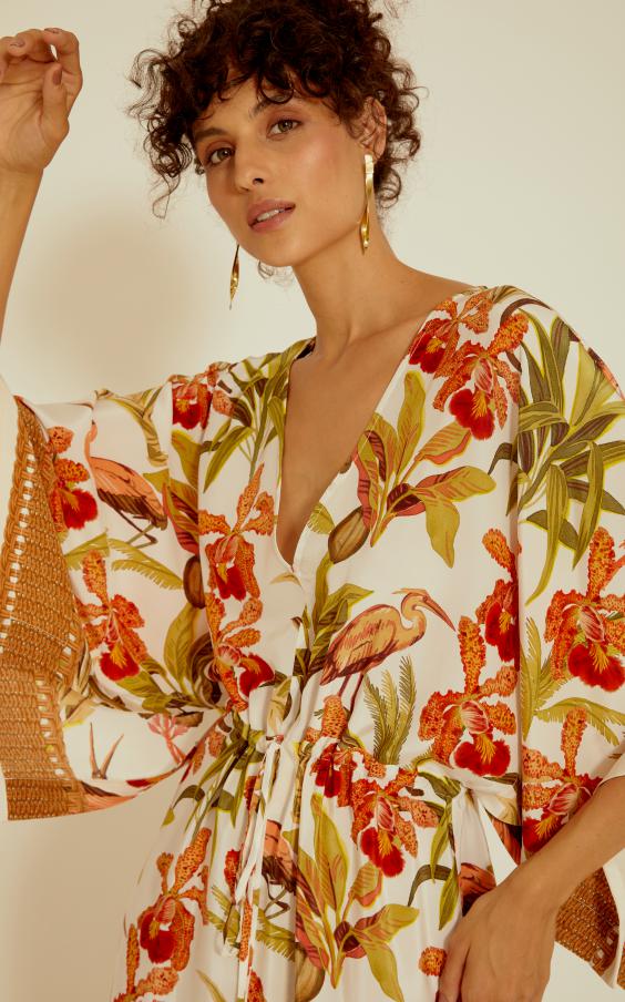 Ubud Kimono Silk Dress