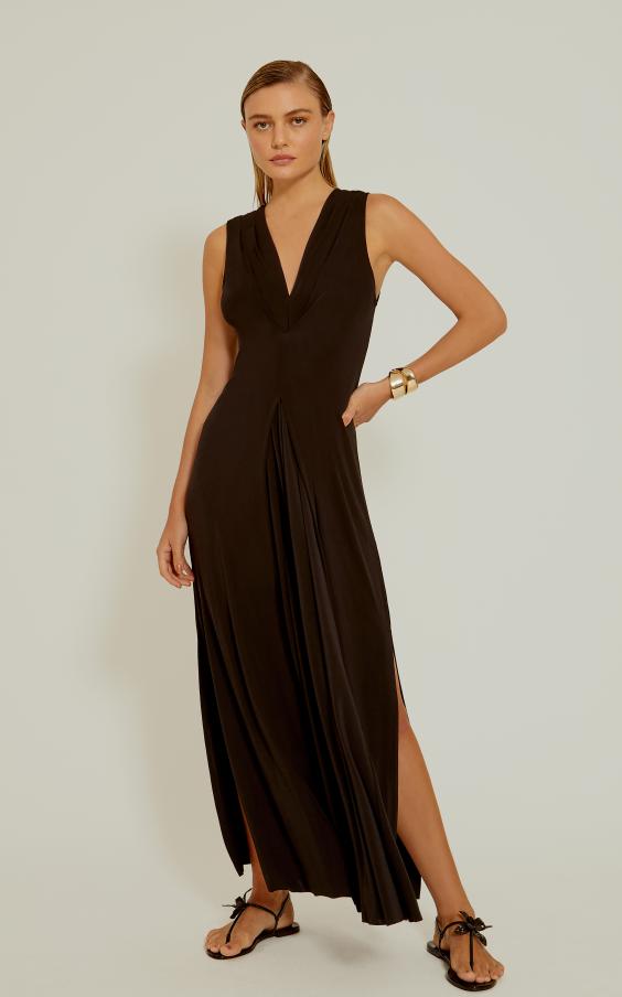 Black Long Pleated Dress