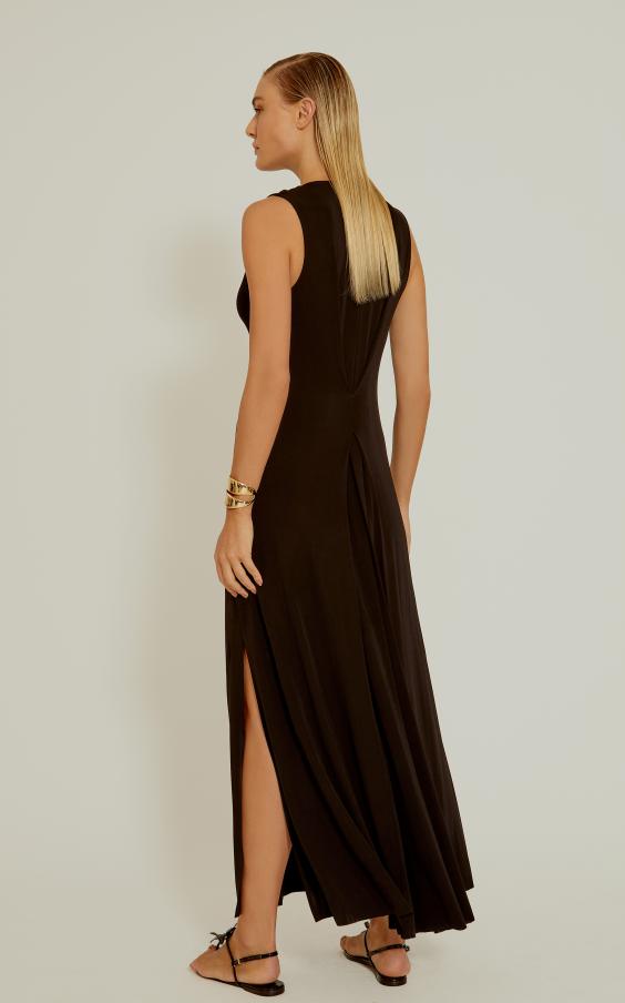 Black Long Pleated Dress