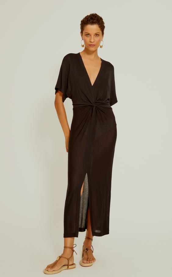 Black V-Neck Cover-Up