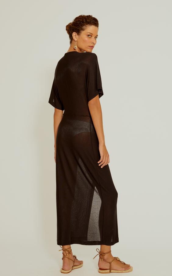 Black V-Neck Cover-Up