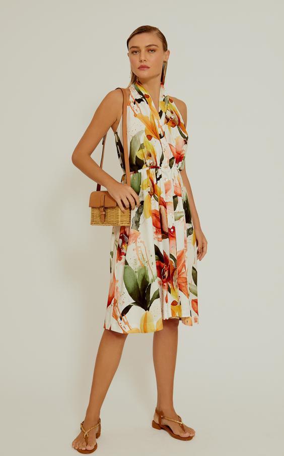 Nubia Belted Sleeveless Dress