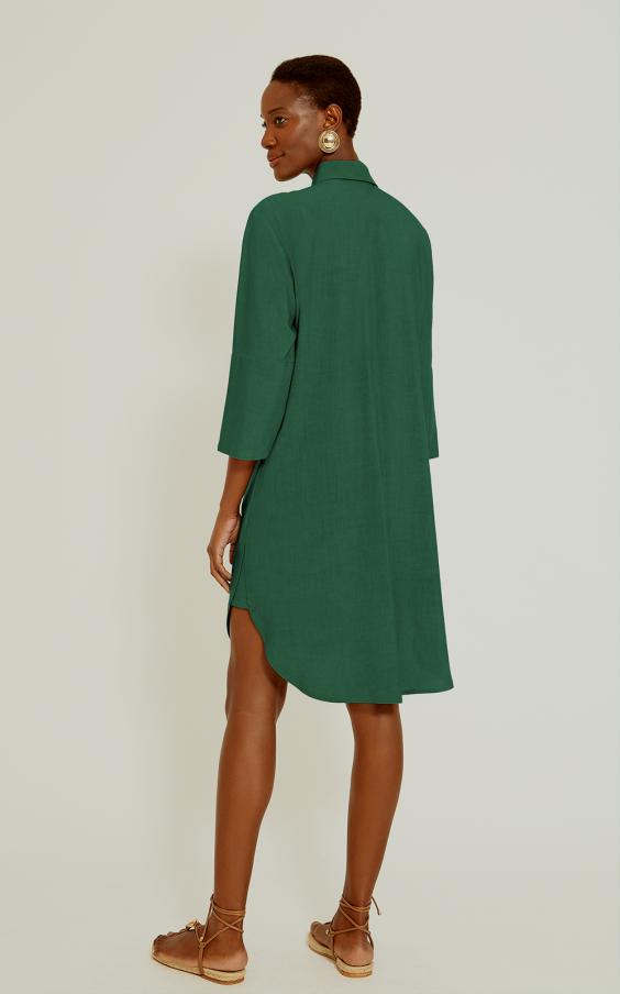 Brunswick Green Basic Shirt Dress
