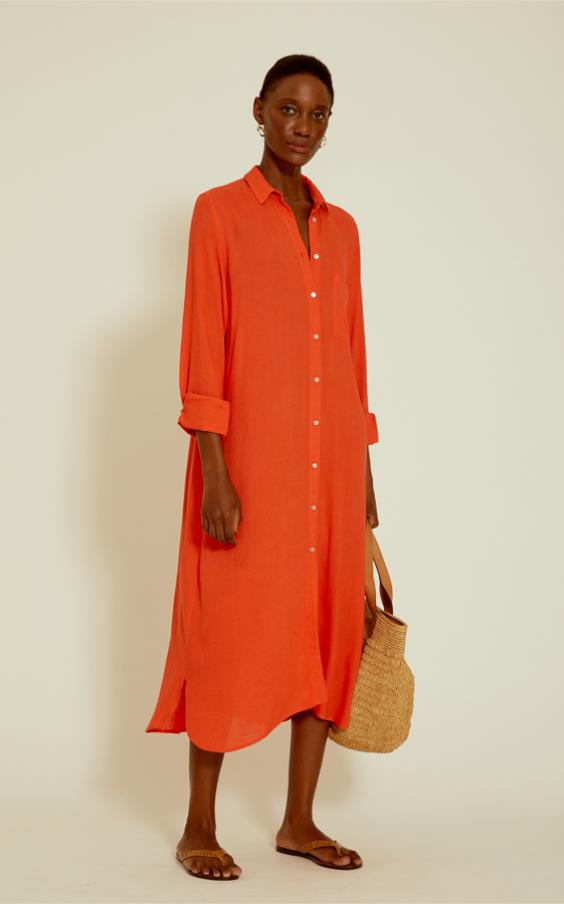 Granita Long Sleeve Shirt Dress 