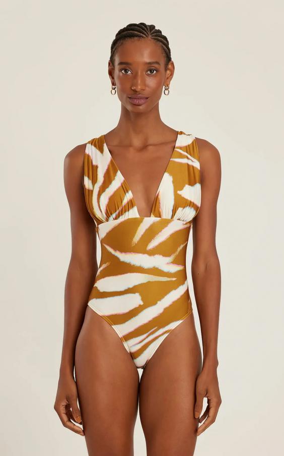 ORYX RUCHED V NECK ONE PIECE