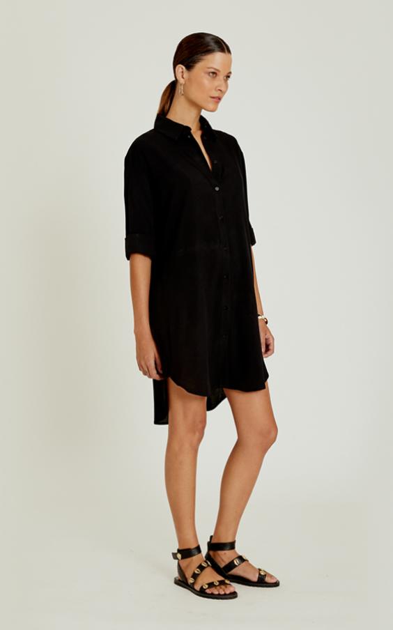 Black Basic Chemisier Dress