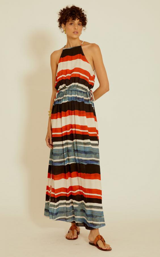 Kyoto Straight Neck Halter Dress