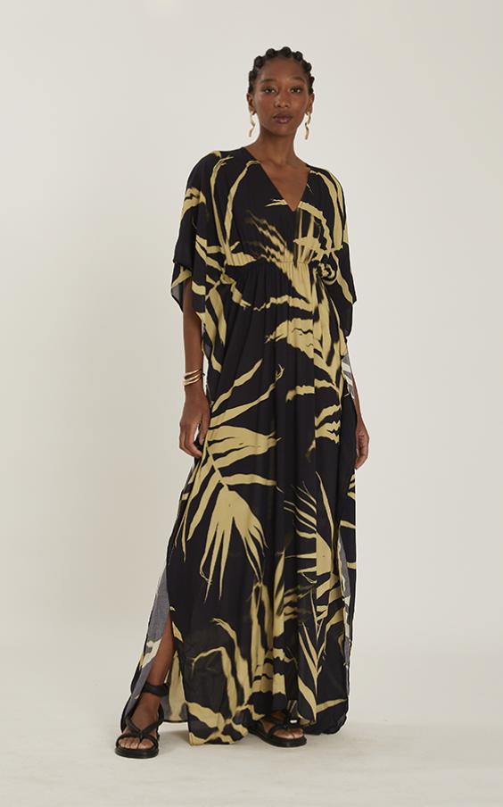 REFLECTION RUFFLE KAFTAN