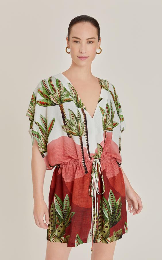 AROEIRA MINI SLEEVES BEACH KAFTAN