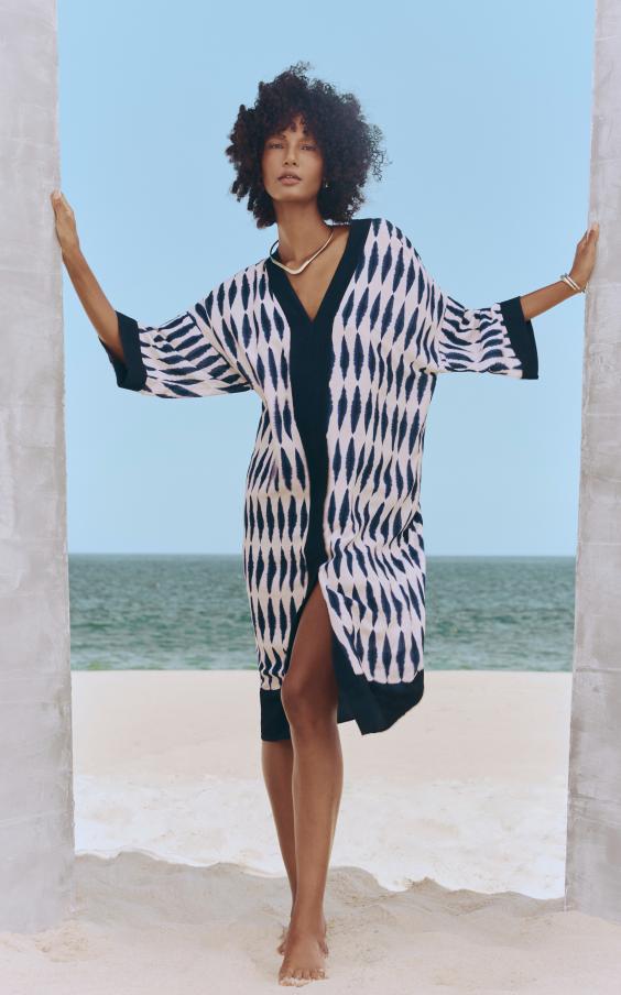 FORMENTERA V NECK KAFTAN