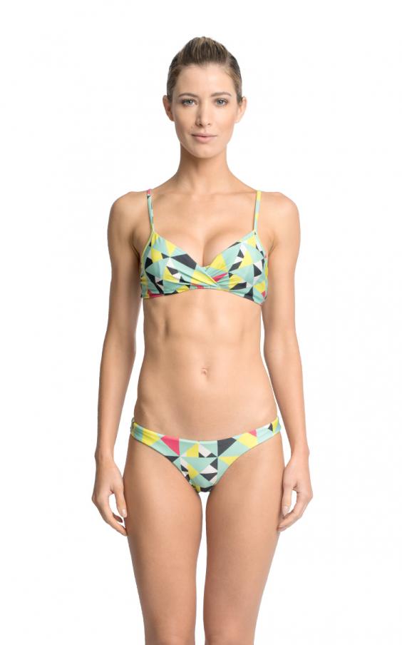 Triangles Ruched Athletic Bikini