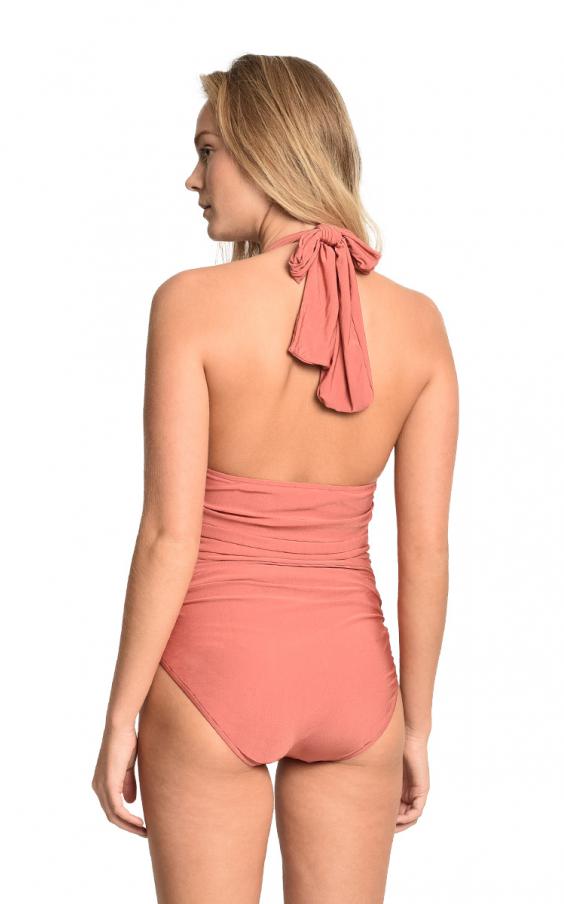 Morocco Ruched Halter Maillot 