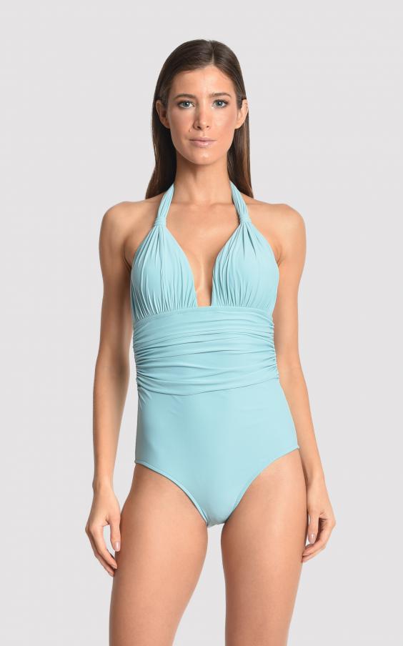 Sea Water Adjustable Halter Maillot 