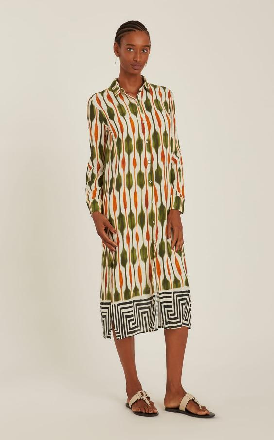 TANZANIA BACK PLEATED SHIRT DRESS
