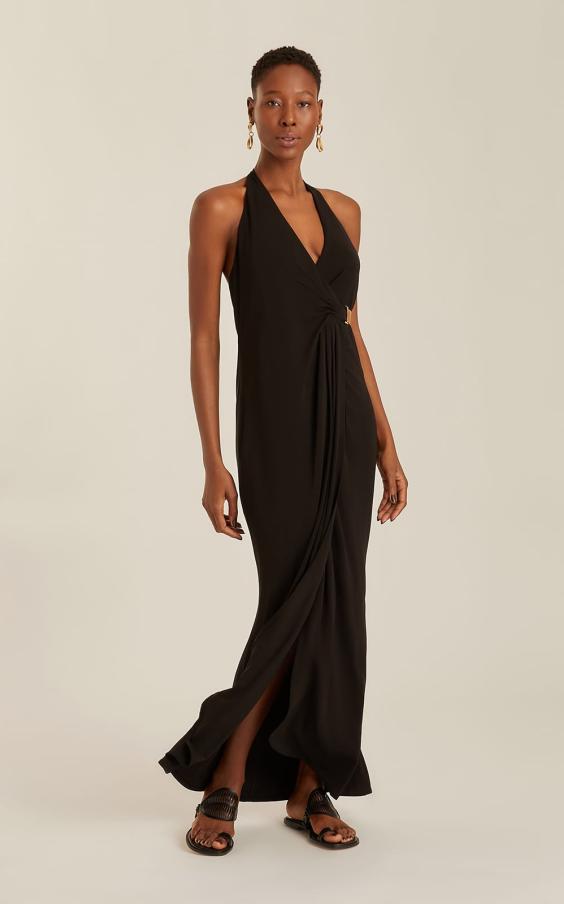 BLACK WRAP DRESS