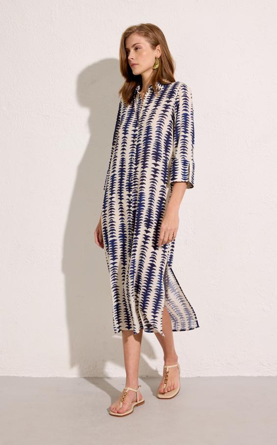 SWALLOW SIDE SLIT LONG CHEMISIER