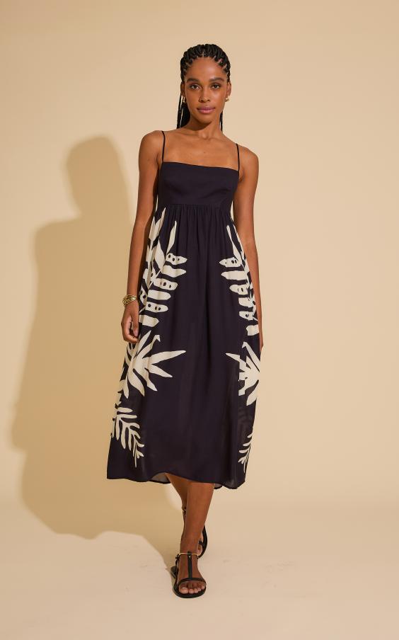 JUNGLE STRAIGHT NECK DRESS