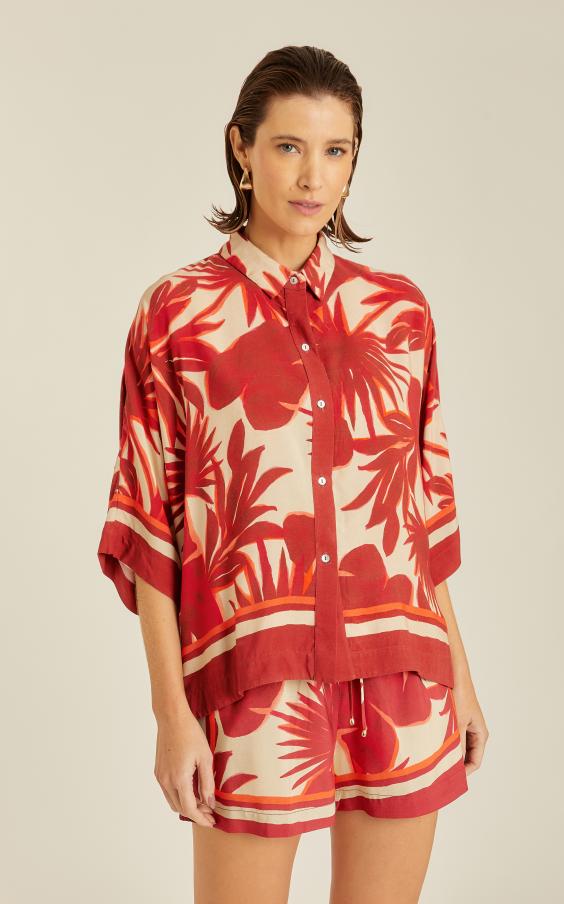 PALM OVERSIZED SHORT SLEEVE SHIRT