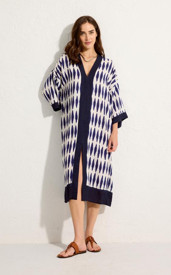 FORMENTERA V NECK KAFTAN