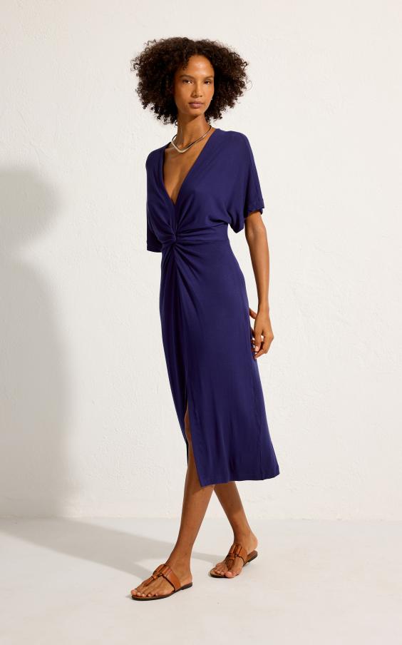 TILE BLUES V NECK COVER UP