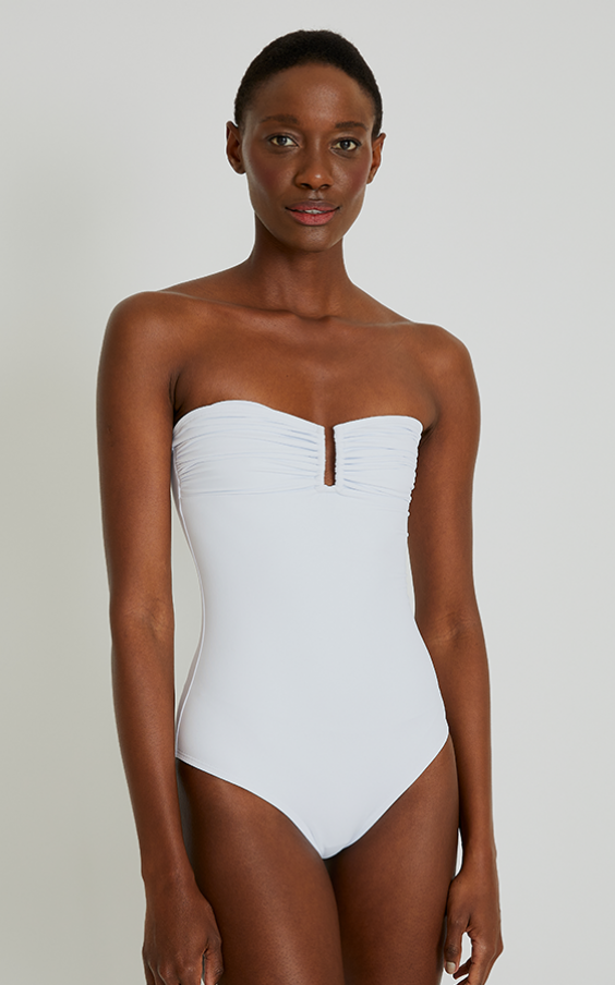 White Drop Bandeau Maillot