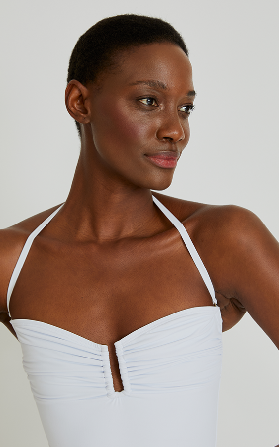 White Drop Bandeau Maillot