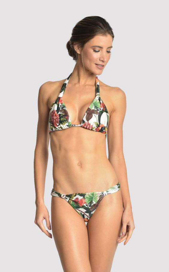 Pome Adjustable Double Halter Bikini 