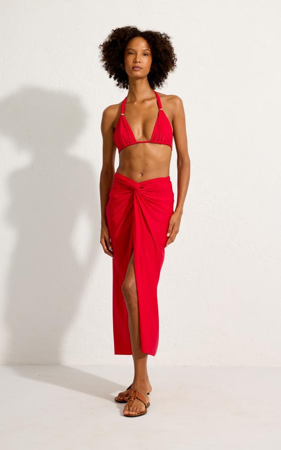 LYCHEE RED KNOT SARONG