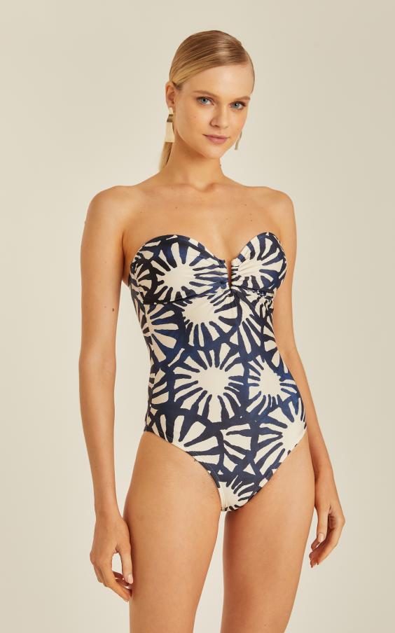 SUNFLOWER V BANDEAU ONE PIECE 