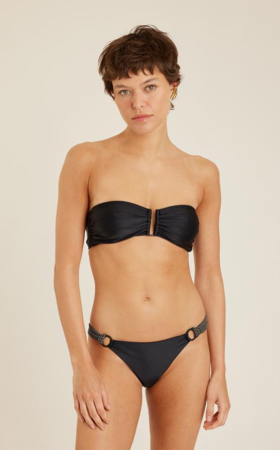 BLACK DROP BANDEAU ROPE BIKINI 