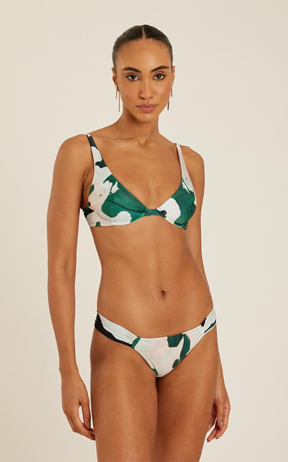 GREEN COAST LONG UNDERWIRE SIDE DRAPED BIKINI