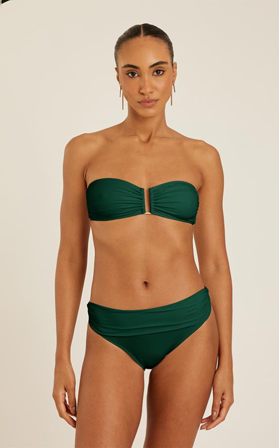 FOREST  BIO DROP BANDEAU RUCHED BIKINI 