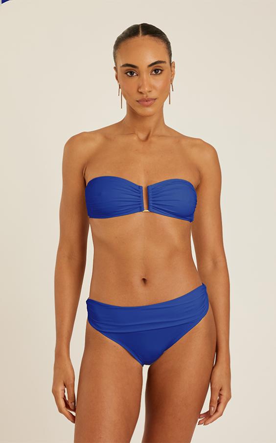 ULTRAMARINE DROP BANDEAU RUCHED BIKINI 