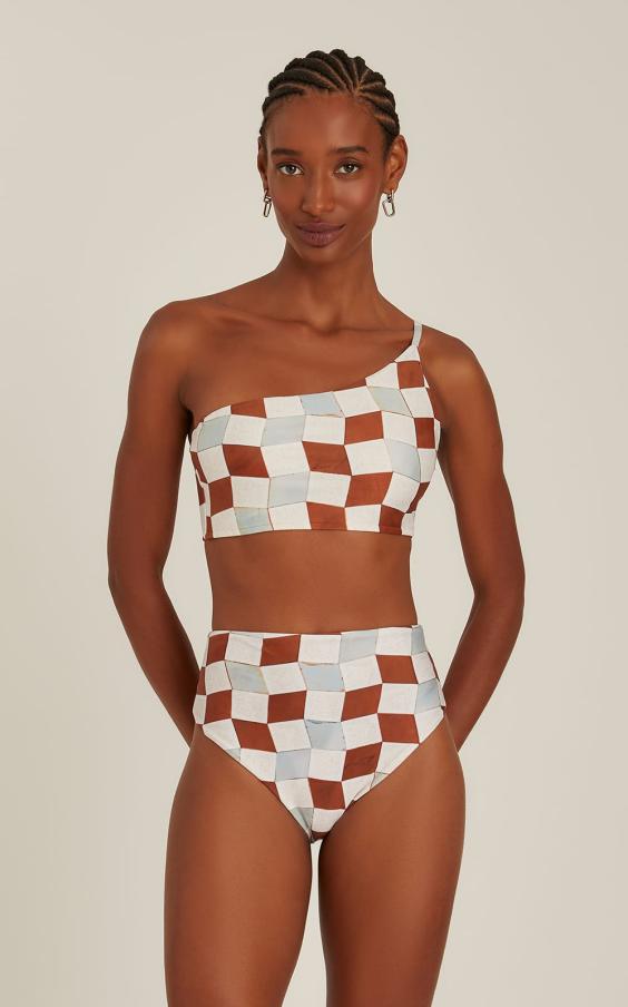 CASABLANCA ONE SHOULDER SLIM BIKINI 