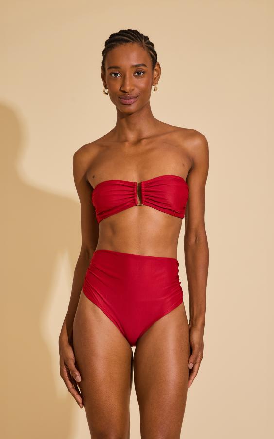 PERSIAN DROP BANDEAU RUCHED HW BIKINI