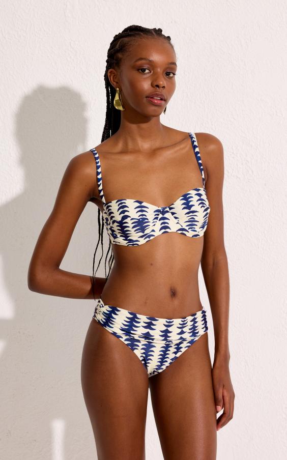SWALLOW RETRO DEMI CUP RUCHED HW BIKINI