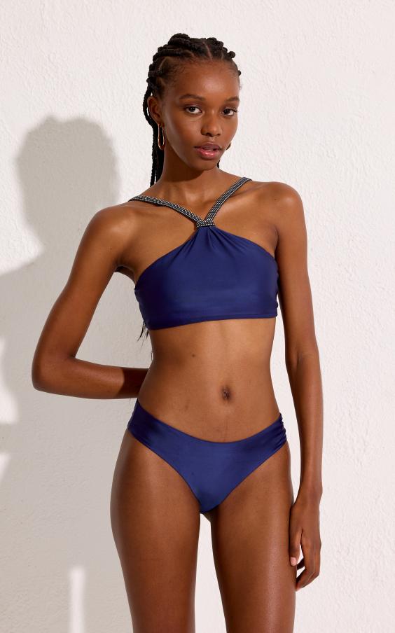 DEEP NAVY ROPE HIGH CLEAN MIDI BIKINI