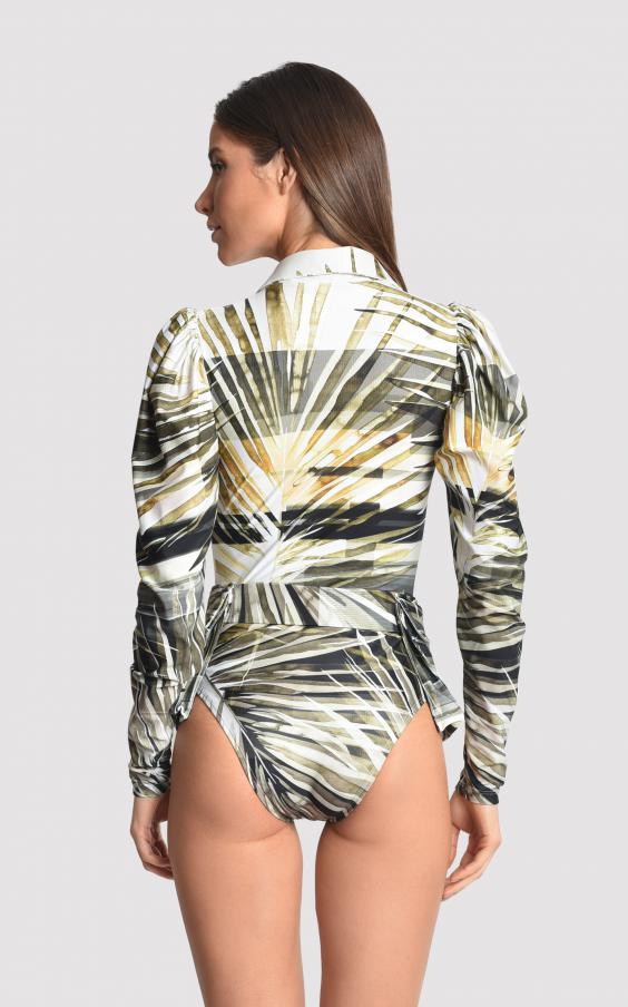 Breeze Utilitarian Long Sleeve Runway Maillot 