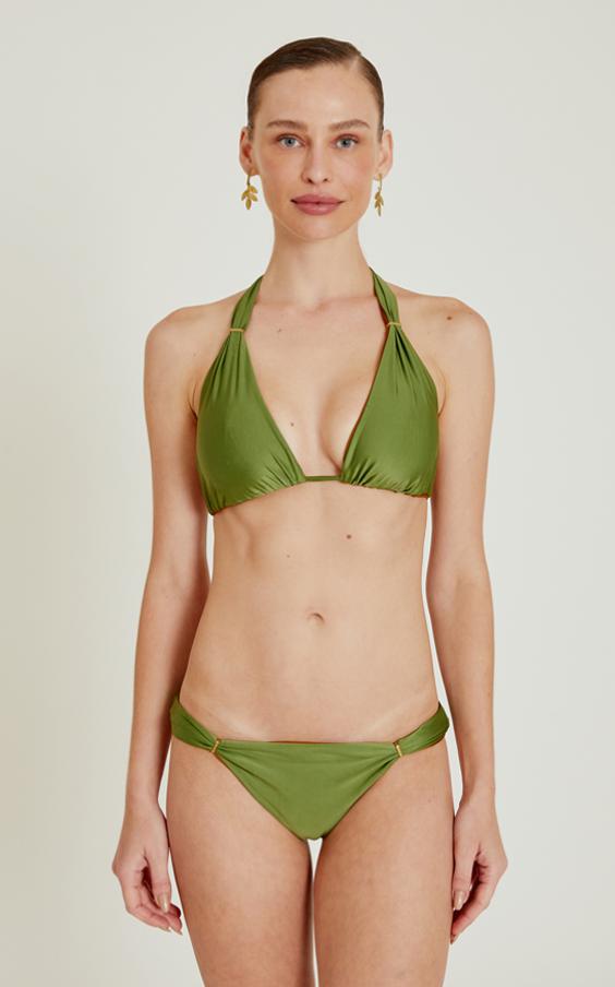 Ivy/Copper Double Halter Adjustable Bikini