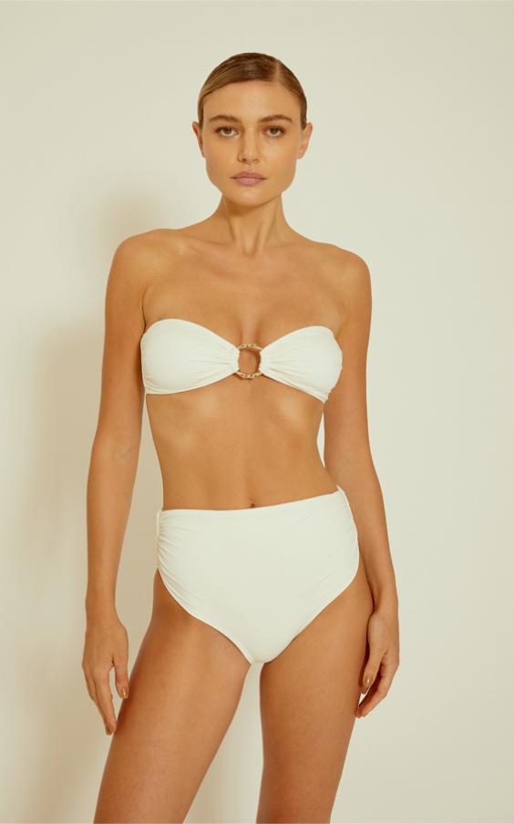 Off White Ring Bandeau Hw Bikini