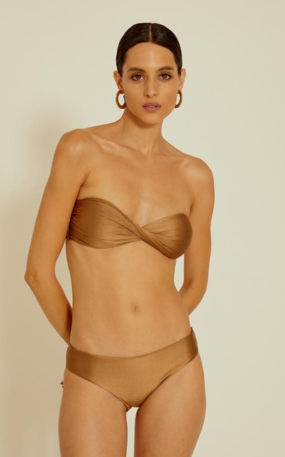 Twisted Bandeau Mid Waist Bikini