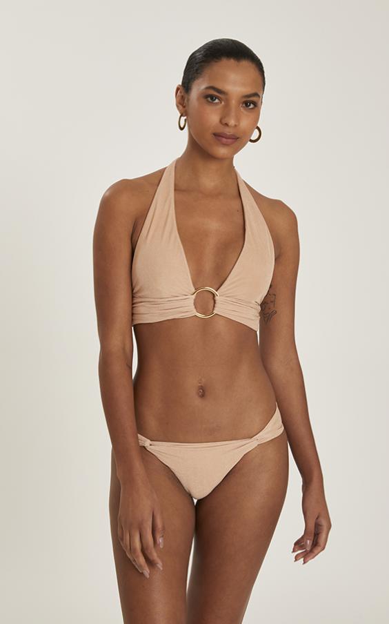 CHAMPAGNE RING HALTER LOOP BIKINI