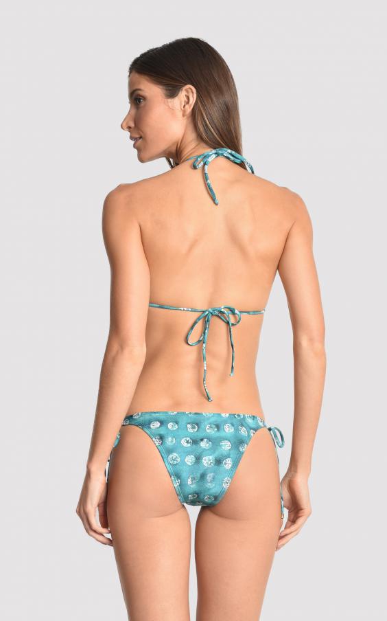 Aqua String Halter Bikini 