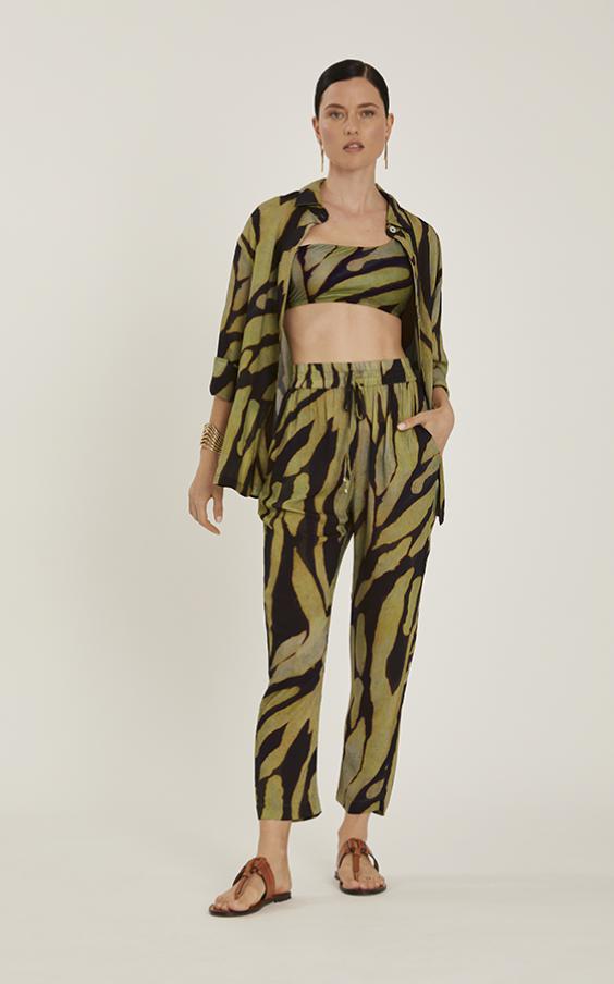 CAMMO ELASTIC WAISTBAND PANTS