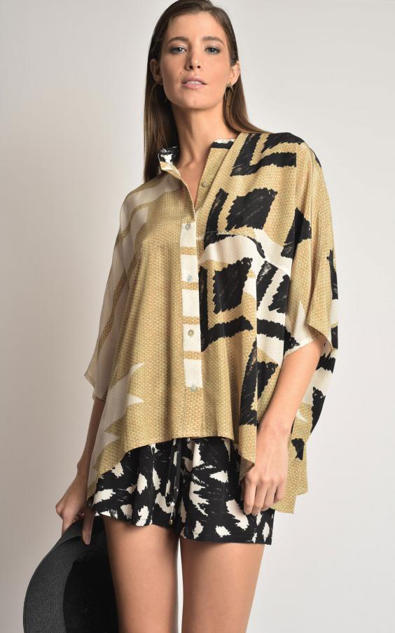 Straw Silk Over Tunic 