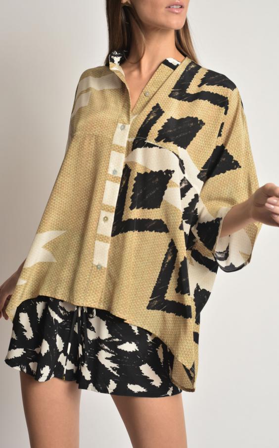 Straw Silk Over Tunic 