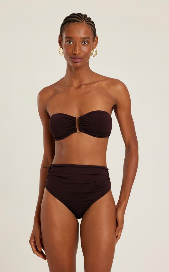 COFFEE BIO DROP BANDEAU RUCHED HW BIKINI