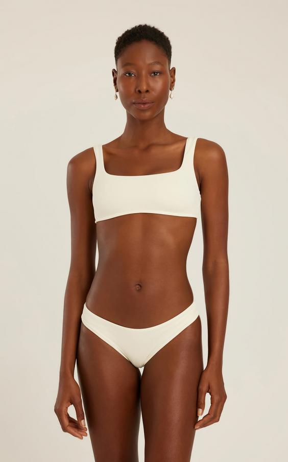 OFF WHITE TANK SQUARE NECK ATHLETIC BIKINI 