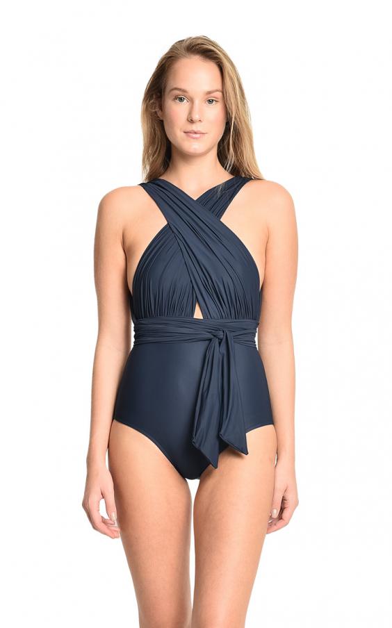 Sapphire Chic Halter Maillot 